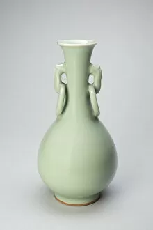 Handles Collection: Pear-Shaped Vase with Dragon-Head Ring Handles, Yuan dynasty (1279-1368), 14th century