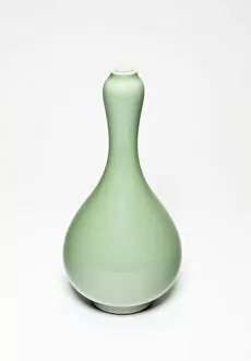 Celadon Gallery: Pear-Shaped Vase, Qing dynasty (1644-1911), 18th / 19th century. Creator: Unknown