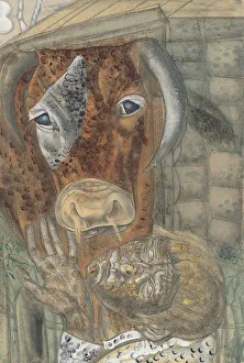 Peasant boy and a cow, 1935