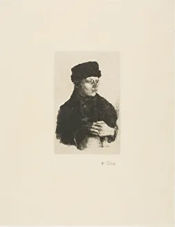 Wilhelm Leibl Prints: Peasant Boy with Jug, 1875/77. Creator: Wilhelm Maria Hubertus Leibl