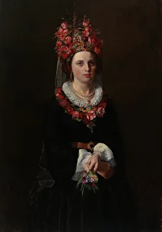 Jansson Karl Prints: Peasant Bride from aland, 1869. Creator: Karl Emanuel Jansson