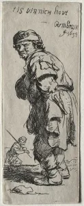 1606 1669 Prints: A Peasant Calling Out: its very cold, 1634. Creator: Rembrandt van Rijn (Dutch