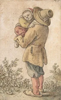 Herman Saftleven Prints: Peasant with Child, 17th century. Creator: Herman Saftleven the Younger