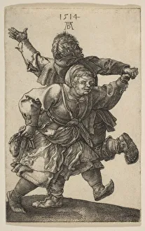 Metropolitan Mu Prints: Peasant Couple Dancing, 1514. Creator: Albrecht Durer