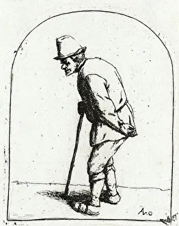 Van Ostade Adriaen Prints: Peasant with a Crooked Back, c1675. Creator: Adriaen van Ostade