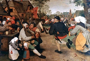 Peasants Collection: The Peasant Dance, 1568-1569. Artist: Pieter Bruegel the Elder