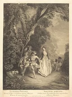 Antoine Watteau Collection: The Peasant Dance. Creator: Benoit Audran II