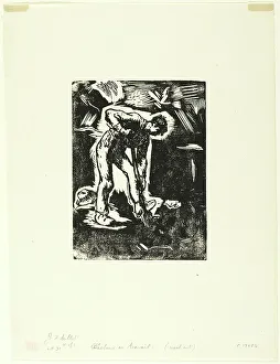 Irrigation Prints: Peasant Digging, 1863. Creator: Jean Francois Millet