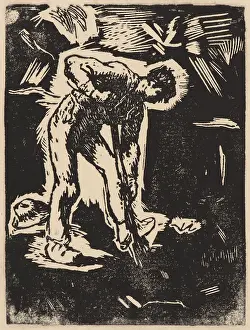Plough Prints: Peasant Digging (Becheur au travail), 1863. Creator: Millet, Jean-Francois (1814-1875)