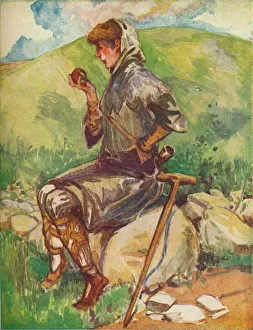 English Costume Gallery: A Peasant of Early England (William I. - Henry III), 1907. Artist: Dion Clayton Calthrop