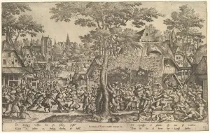 Villagers Prints: Peasant Fair, 1559. Creator: Peeter van der Borcht
