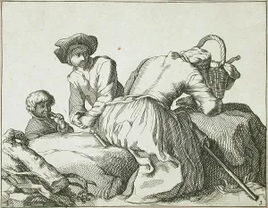 Hamper Prints: Peasant Family, 17th century. Creator: Unknown