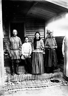Generation Prints: A peasant family from the village of Lovatskaya, Kansky district, 1905. Creator: Unknown