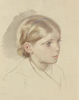 Fair Prints: Peasant girl sitting on the ground, c1830-1872. Creator: Jakob Becker