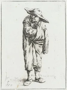 Ostade Adriaen Van Prints: Peasant with His Hand in His Cloak, c1638. Creator: Adriaen van Ostade