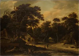 Wayside Prints: Several Peasant Huts in a Woods, c1660. Creator: Roelof van Vries
