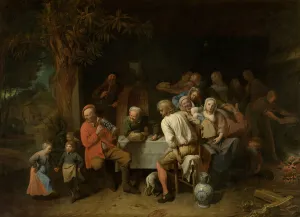 Ryckaert David Prints: Peasant Meal, 1651. Creator: David Ryckaert III