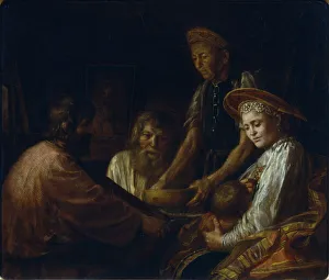Traditional Look Prints: Peasant Meal, 1774. Artist: Shibanov, Mikhail (?-after 1789)