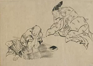 Peasant and noble, late 18th-early 19th century. Creator: Hokusai