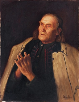 Stefan Prints: Peasant praying, c1928. Creator: Stefan Straka