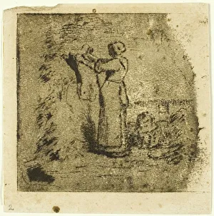 Jf Millet Prints: Peasant Resting, c. 1855. Creator: Jean Francois Millet