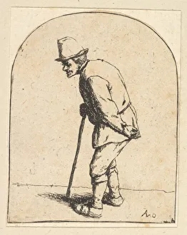 Peasant with Stick, 1610-85. Creator: Adriaen van Ostade