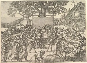 Villagers Prints: Peasant Wedding, 1560. Creator: Peeter van der Borcht