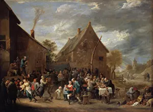 Chimneys Prints: Peasant Wedding, 1650. Creator: David Teniers II