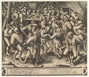 Wedding Prints: The Peasant Wedding Dance, after 1570. Creator: Pieter van der Heyden