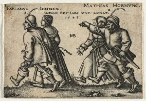 1500 1550 Prints: The Peasant Wedding or the Twelve Months: 1-Fabianus Jenner 2-Mathias Hornung, 1546