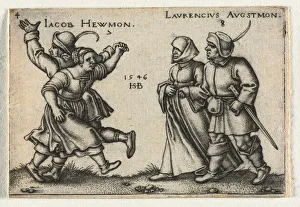 1500 1550 Prints: The Peasant Wedding or the Twelve Months: 7 Jacob Hewmon 8-Laurencius Augstmon, 1546
