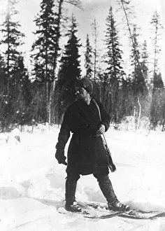 Yenisey Siberia Russia Prints: A peasant who went hunting, 1911. Creator: Unknown