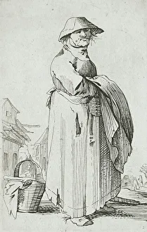 Peasant Woman with Basket, 17th century. Creator: Unknown