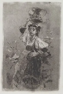 Bianchi Prints: Peasant Woman of the Campagna [Ciociara], 1870s. Creator: Mose, Bianchi