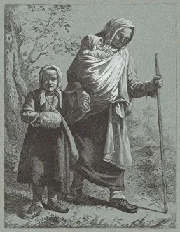 Francesco Londonio Prints: Peasant Woman with Two Children, 1764. Creator: Francesco Londonio