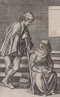 Peasant and a Woman with Eggs, ca. 1514-36. Creator: Agostino Veneziano