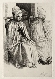 Peasant Woman in the Neighborhood of Boulogne. Creator: Alphonse Legros (French, 1837-1911)
