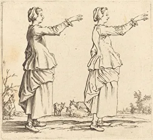 Peasant Woman, in Profile, Facing Right, with Arm Extended, 1617 and 1621 Peasant Woman, in Profile, Facing Right, with Arm Extended, 1617 and 1621