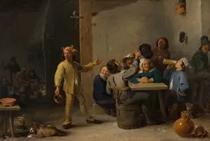 Twelfth Night Gallery: Peasants Celebrating Twelfth Night, 1635. Creator: David Teniers II