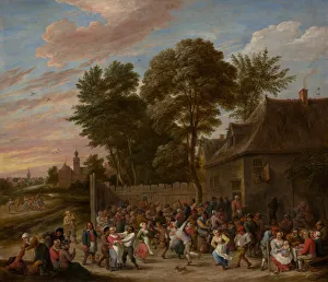 Peasants Dancing and Feasting, ca. 1660. Creator: David Teniers II Peasants Dancing and Feasting, ca. 1660. Creator: David Teniers II