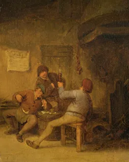 Ostade Adriaen Van Prints: Peasants Drinking and Smoking, 1643. Creator: Adriaen van Ostade