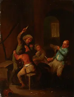 Restraining Prints: Peasants Fighting, 17th century. Creator: Unknown