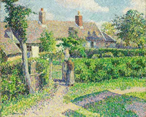 Art Gallery Of New South Wales Gallery: Peasants houses, Eragny, 1887. Artist: Pissarro, Camille (1830-1903)