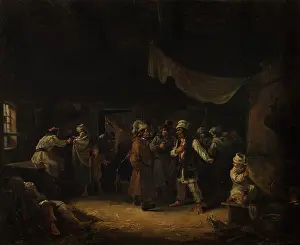Sukiennice Art Gallery Prints: Peasants in an Inn, 1854. Creator: Franciszek Kostrzewski