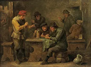 David Prints: Peasants Playing Dice, 1640. Creator: David Teniers II