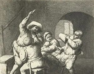 Ostade Adriaen Van Prints: The peasants quarrel, 1653. Creator: Adriaen van Ostade