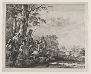 Group Of People Collection: Peasants Resting, 1803. Creator: Jean-Jacques de Boissieu