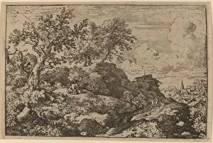 Albert Van Everdingen Gallery: Two Peasants Seated on a Hill, probably c. 1645 / 1656. Creator: Allart van Everdingen