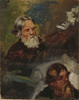 Ilya Efimovic Repin Prints: Two Peasants, study. Creator: Il'ya Repin