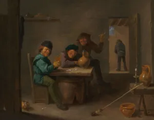 Urinating Prints: Peasants in a Tavern, c. 1633. Creator: David Teniers II